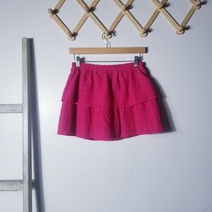 NWT WONDER NATION GIRL'S TIERED PINK SKIRT SIZE 10/12 LARGE